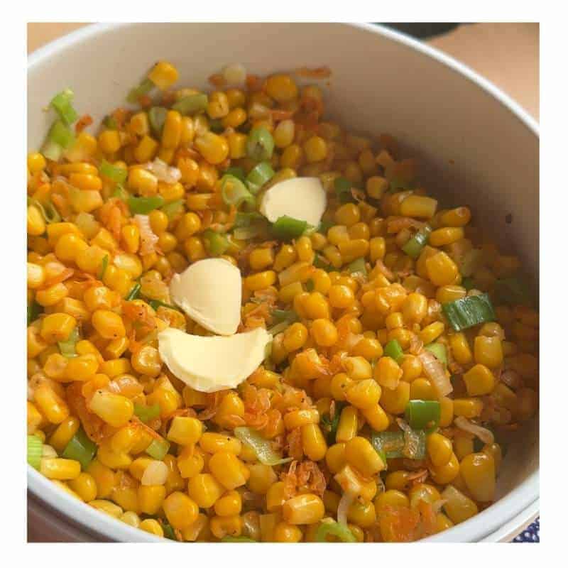 Bắp Xào - Vietnamesisch gebratener Mais mit Garnelen Bap xao instruction