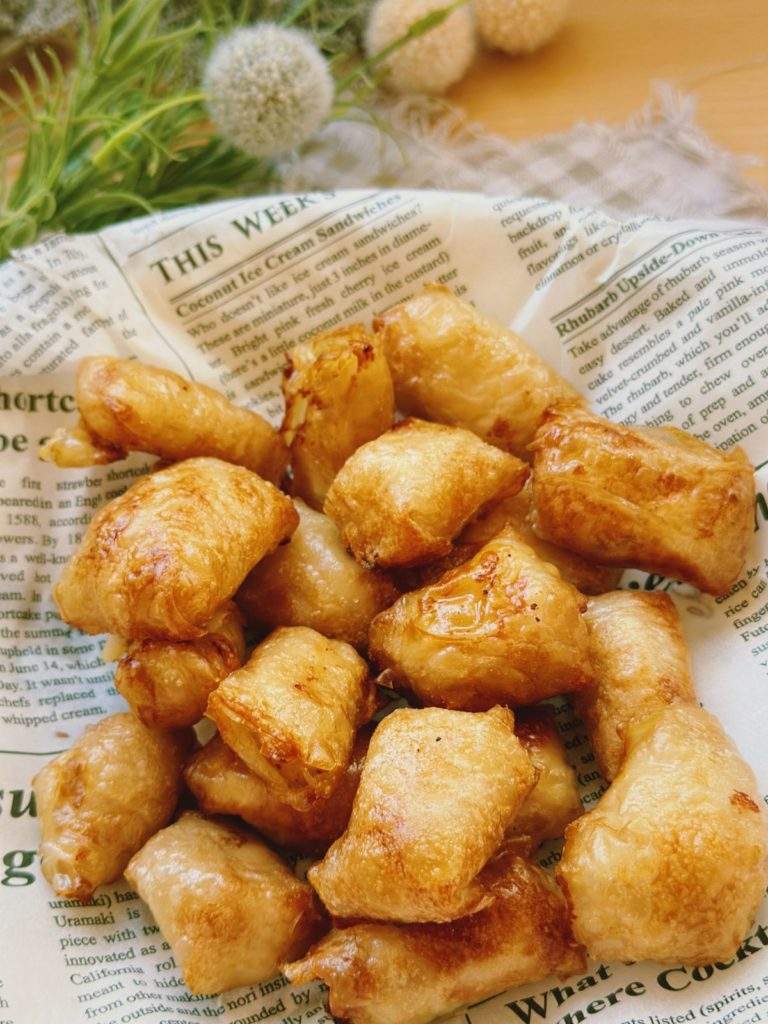 Knusprige Hähnchen-Nuggets aus Reispapier in der Heißluftfritteuse ...