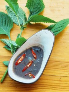 a bowl of Mam Tom (Vietnamese Shrimp Paste)