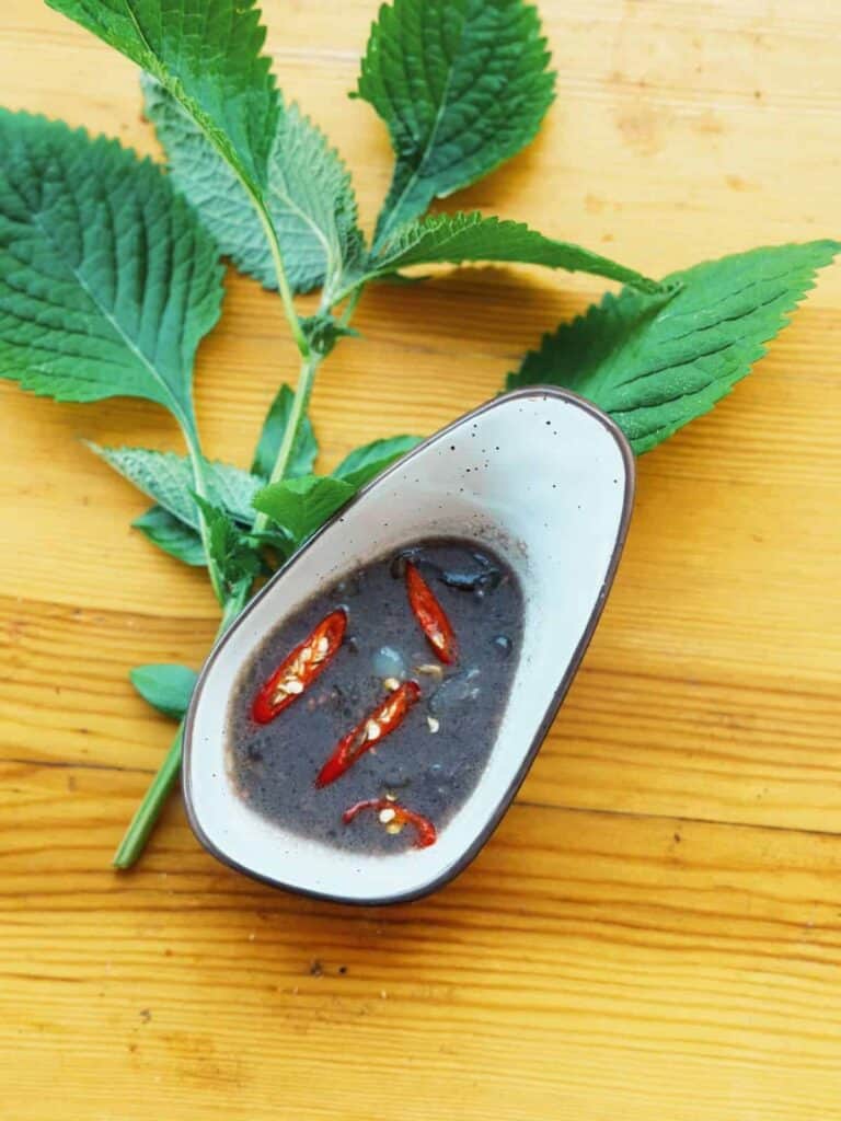 a bowl of Mam Tom (Vietnamese Shrimp Paste)