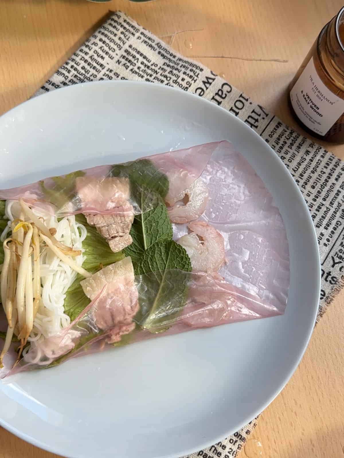 wrap the spring rolls