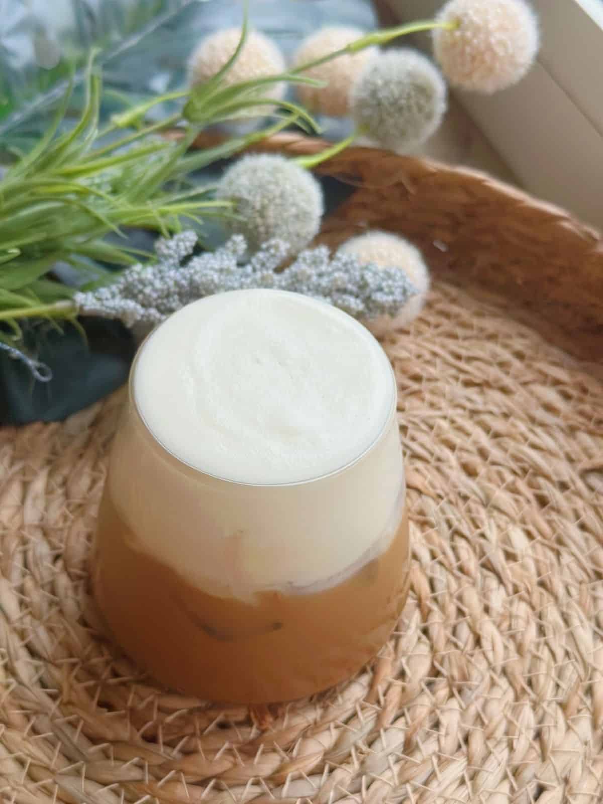 Authentic Cà Phê Muối/Cafe Muối (Vietnamese Salt Coffee) A glass of Vietnamese Salted Cream Coffee (Cà Phê Muối)