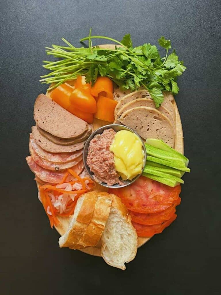 Banh Mi Charcuterie Board on a table