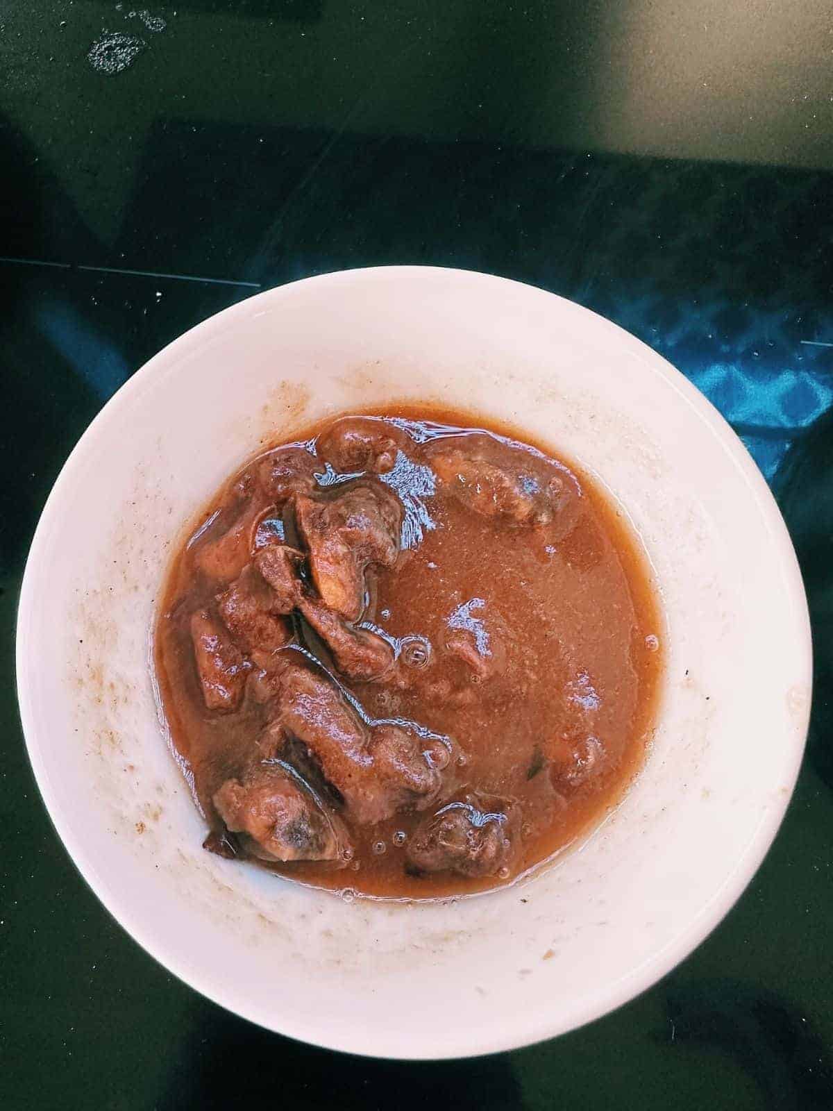 My Mom’s Canh Chua (Vietnamese Sweet & Sour Soup) Dilute tamarind pulps with hot water.