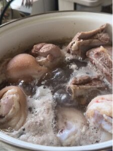 Parboil the meat