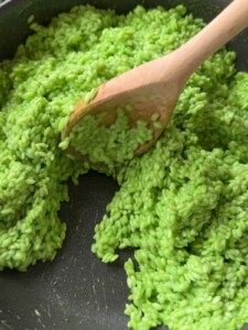 Cook until the sticky rice has absorbed all the liquid.