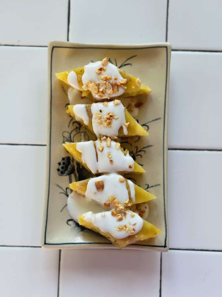 Vietnamese steamed banana cake (bánh chuối hấp)