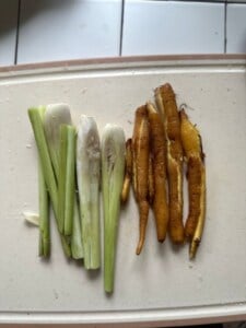 Authentic Bún Mắm | Vietnamese Fermented Fish Noodle Soup Lightly crush lemongrass and fingerroot.