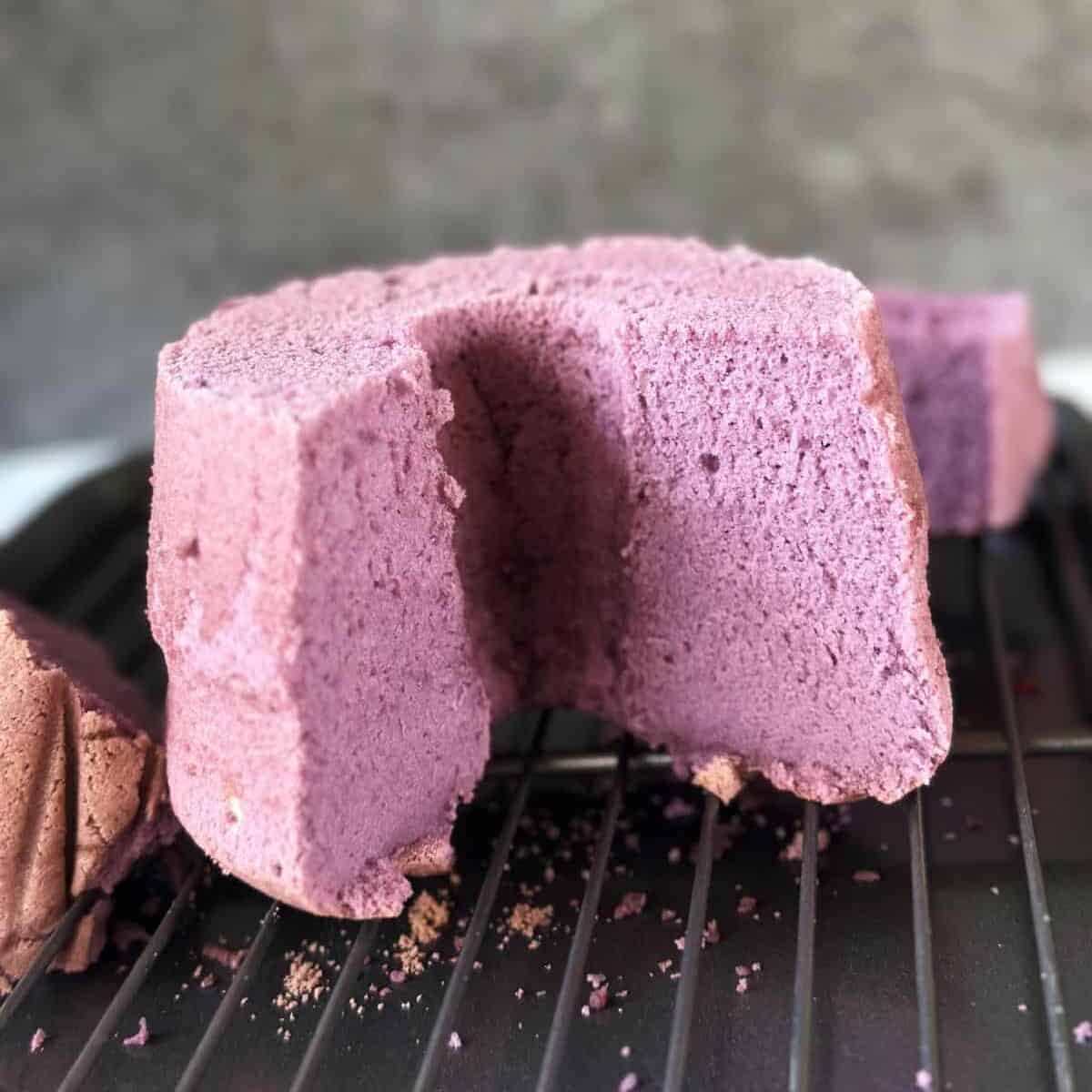 ube chiffon cake