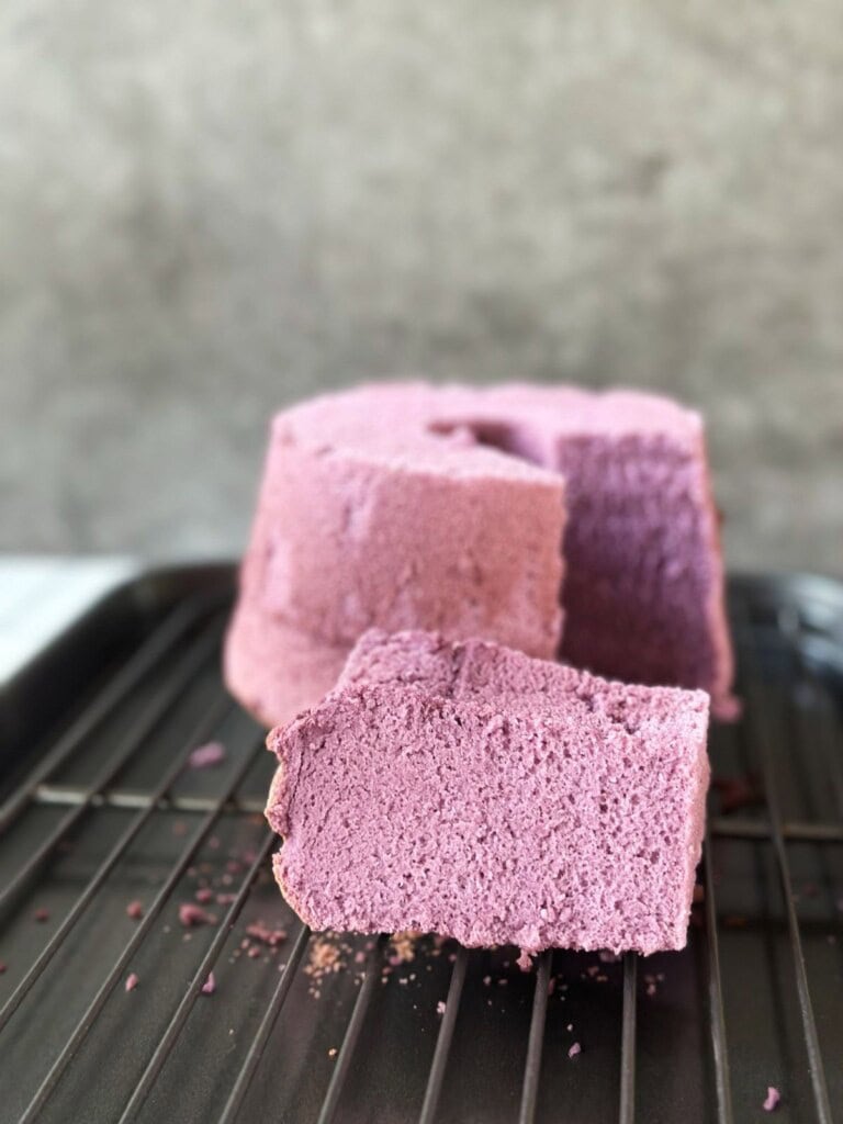 ube chiffon cake