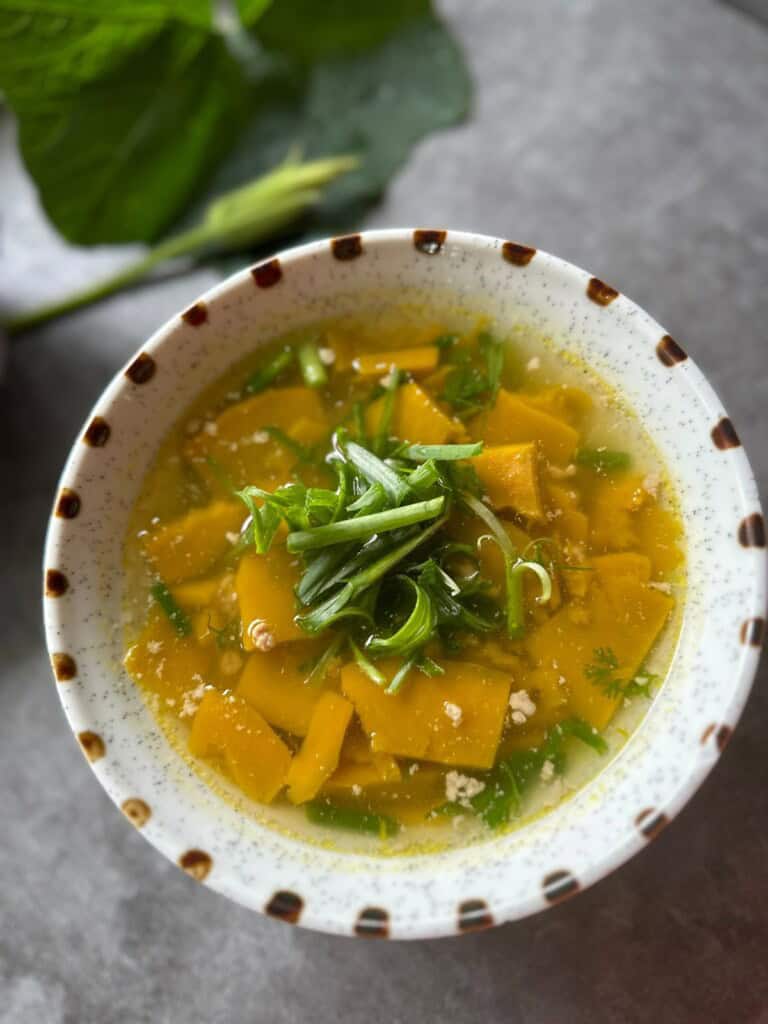 Vietnamese pumpkin soup (Canh Bí Đỏ)