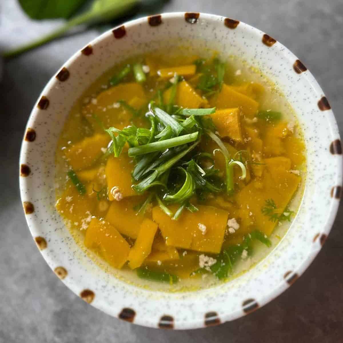 Vietnamese pumpkin soup (Canh Bí Đỏ)