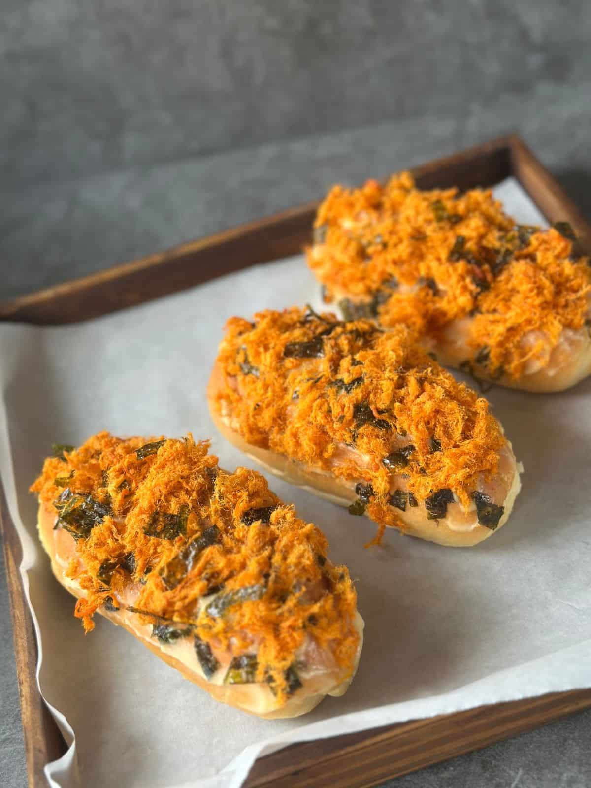 Fluffy & Soft Chinese Pork Floss Bun (Meat Floss Bun) Chinese Pork Floss Bun (Chinese Meat Floss Bun)