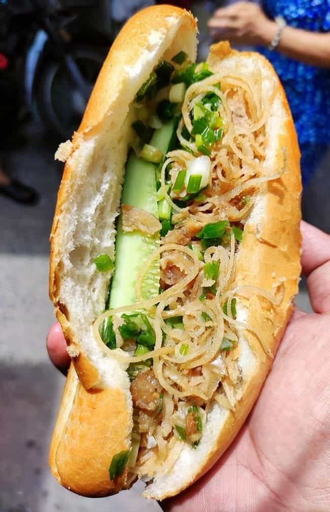 Banh Mi Types: A Delicious Tour of Vietnamese Sandwich Bánh Mì Bì (Shredded Pork Skin Banh Mi)