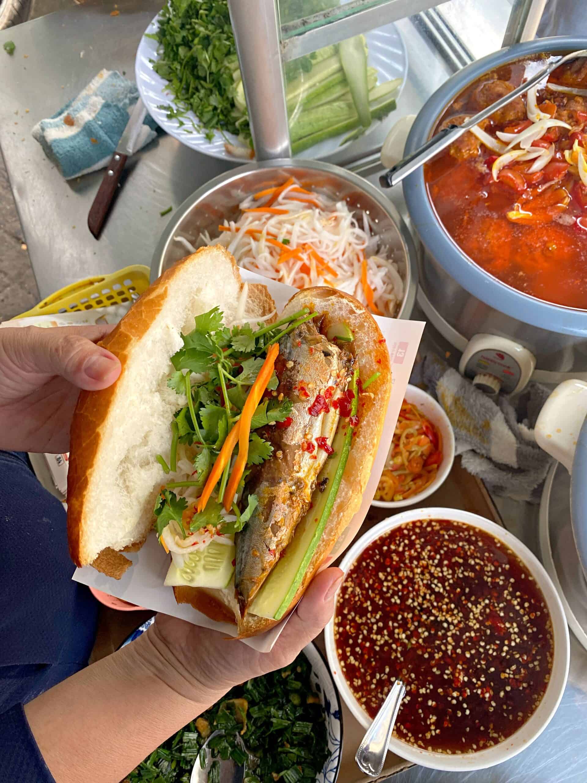 Banh Mi Types: A Delicious Tour of Vietnamese Sandwich Bánh Mì Cá Mòi (Sardine Banh Mi)