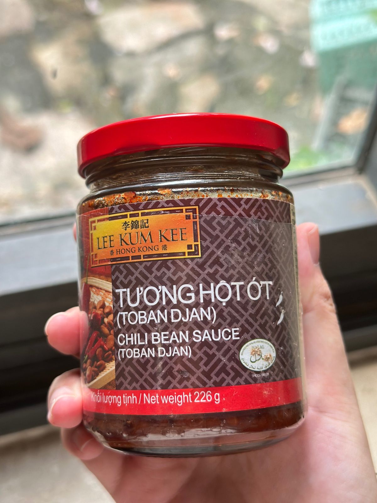 A jar of doubanjiang paste